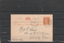 Victoria Wandin South POSTAL CARD To Melbourne 1898 - Cartas & Documentos