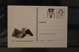 Deutschland 2001; 233. Ludwigsburger Pferdemarkt, Pferd, Wertstempel Sehenswürdigkeiten, Frauen - Private Postcards - Mint