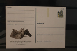 Deutschland 2001; 233. Ludwigsburger Pferdemarkt, Pferd, Wertstempel Sehenswürdigkeiten - Privé Postkaarten - Ongebruikt