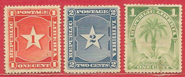 Libéria N°26, 27, 51 1892-1900 * - Liberia