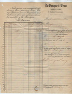 VP19.180 - 1880 - Lettre / Bordereau - DE BAECQUE & BEAU Banquiers à PARIS Pour ORANGE - Bank & Versicherung
