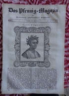 DAS PFENNIG MAGAZIN Nr 444. 2 October 1841. Dante Alighieri - Sonstige & Ohne Zuordnung