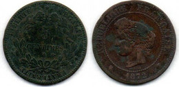 5 Centimes 1872 A Cérès B - Autres & Non Classés