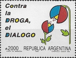 ARGENTINA - YOUTH AGAINST DRUGS 1990 - MNH - Drogen