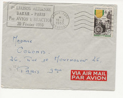AIR FRANCE 1953 1ère LIAISON AERIENNE DAKAR PARIS PAR AVION à REACTION - Avions