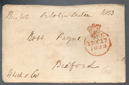 QUS - GRAN BRETAGNA , Frammento Con Timbro FREE 1833 - ...-1840 Préphilatélie