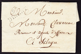 1813 Dépt. Conquis. Stempel "97 DINANT" Auf Faltbrief. - 1794-1814 (Französische Besatzung)