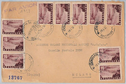 50570  - BULGARIA   -  POSTAL HISTORY  -  AIRMAIL COVER To ITALY 1952 - BRIDGES - Covers & Documents