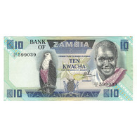 Billet, Zambie, 10 Kwacha, Undated (1980-88), KM:26, SUP - Zambie