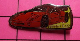 816b Pin's Pins / Beau Et Rare / THEME : AUTOMOBILES / FERRARI F40 J'en Suis Sure C'est écrit Dessus , Là ! - Ferrari