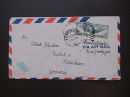 USA Zensurbeleg 1940 Transatlantic Air Mail Via Portugal Nach Hildesheim Mit OKW Zensurstreifen Geöffnet - Lettres & Documents