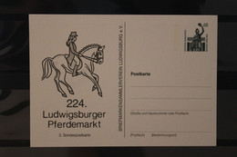 Deutschland 1992;  224. Ludwigsburger Pferdemarkt, Wertstempel Sehenswürdigkeiten - Privé Postkaarten - Ongebruikt