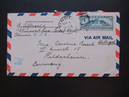 USA Zensurbeleg 1940 Transatlantic Air Mail Via Portugal Nach Hildesheim Mit OKW Zensurstreifen Geöffnet - Briefe U. Dokumente