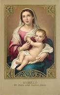 JOLIE CARTE GAUFFREE REPRESENTANT Ste-MARIE AVEC L'ENFANT JESUS ( MURILLO ) - Jungfräuliche Marie Und Madona