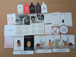 Parfum  Lot De 27 Cartes Parfumées Calvin Klein Toutes Différentes Carte Parfumée - Modernes (à Partir De 1961)