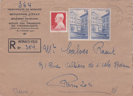 MONACO VILLE LETTRE RECOMMANDEE MINISTERE D'ETAT - Lettres & Documents