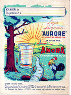 Protège Cahier AMORA ,  La Moutarde De Dijon , Coq , Aurore , Le Nouveau Verre Fin De Votre Amie - Moutardes