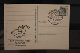 Deutschland 1993,  225. Ludwigsburger Pferdemarkt, Wertstempel Sehenswürdigkeiten, SST - Privatpostkarten - Gebraucht