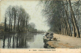 Caen * Vue Sur L'orne Et Le Grand Cours * Lavoir Laveuses Lavandières - Caen