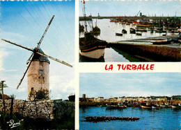 La Turballe * Souvenir Du Village * Cpa 3 Vues * Moulin à Vent Molen - La Turballe