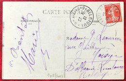 France N°138 Sur CPA De St Sevran Pour La Belgique (cachet BELGIQUE *6* BELGIE *6*) - (A173) - 1877-1920: Période Semi Moderne