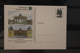 Deutschland 1997,  Ganzsache 7. Jahrestag Deutsche Einheit, Wertstempel Sehenswürdigkeiten, Ungebraucht - Cartes Postales Privées - Neuves