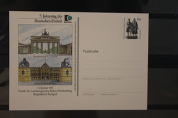 Deutschland 1997,  Ganzsache 7. Jahrestag Deutsche Einheit, Wertstempel Sehenswürdigkeiten, Ungebraucht - Privatpostkarten - Ungebraucht