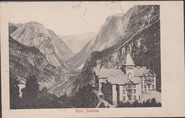 1905. NORGE. 2 Ex 5 øre Posthorn On Post Card (Hotel Stalheim). To Bohemia, Austriche Cancelle... (Michel 55) - JF428079 - Briefe U. Dokumente