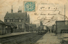 Maromme * 1907 * La Gare * Arrivée Train Locomotive Machine * Ligne Chemin De Fer Seine Maritime * Près Rouen - Maromme