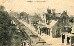 Malaunay * La Gare * Train Locomotive Machine * Ligne Chemin De Fer Seine Maritime - Other & Unclassified