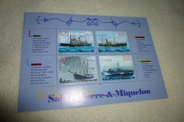 BF 7 "LES BATEAUX DE SPM" (cote Yvert 2022 9.50 Euros) - Blocks & Sheetlets