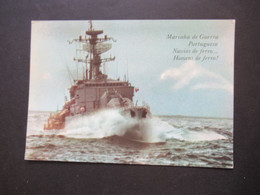 AK 1984 Marinha De Guerra Portuguesa Navios De Ferro Homens De Ferro! Mit Schiffsstempel Und SST Kieler Woche 1984 - Guerre