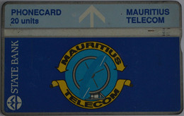 Mauritius - L&G - State Bank & Telecom's Logo - 302A - 02.1993, 20Units, 2.500ex, Used - Maurice