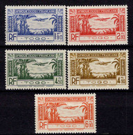 Togo   - 1940 -  Avions -  PA 1 à 5   - Neufs ** - MNH - Unused Stamps