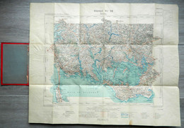 Carte Ministère De L'Intérieur - Echelle 1 : 100 000 - VANNES - Librairie Hachette - Tirage De 1896 - Feuille VI - 18 - Topographische Karten