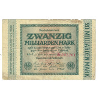 Billet, Allemagne, 20 Milliarden Mark, 1923, 1923-10-01, TB - 20 Milliarden Mark