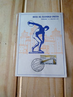 Italia.giant Card.ferrara 1957.sport Stamp Show.after Olímpico Cortina 56.e7 Reg Letter 1 Piece..commems - Invierno 1956: Cortina D'Ampezzo