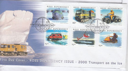 Ross Dependency 2000 Transport On The Ice 6v FDC (RS164C) - FDC