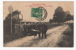 54 - LESMÉNILS - CHEMINOT - SOLDATS ET DOUANIERS ALLEMANDS , TRINQUANT, AU PONT FRONTIÈRE - 1914 - Andere Gemeenten