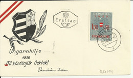 FDC Cover “Ungarnhilfe”1956. Mi 1030 - 1945-60 Briefe U. Dokumente