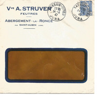 France Enveloppe Publicitaire  Feutres Vve A.Struver Abergement La Ronce Par Saint Aubin 39- Jura) - Autres & Non Classés