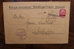 France Lorraine 1941 Niederganingen Guenange Cover WK2 Lothringen Deutschland Dt Reich Besetzung Westmark Viedenhofen - WW II