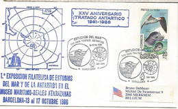 BARCELONA XXV ANIVERSARIO TRATADO ANTARTICO ANTARTIDA ANTARCTIC TREATY 1986 - Antarktisvertrag