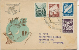 POLOGNE - LETTRE AFFRANCHIE N° 857 A 860 - ANNEE 1956 - Maschinenstempel (EMA)