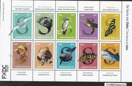 Saba  2022 Fauna  Zeepaardje Schildpad Vlinder Haai  Birds Butterfly Turtle Shark Seehorse   Sheetlet Postfris/mnh/neuf - Unused Stamps