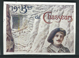 FRANCE VIGNETTE DELANDRE 19 éme Bataillon De Chasseurs à Pied WWI Ww1 Cinderella Poster Stamp - Vignettes Militaires