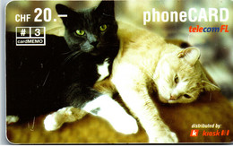29267 - Liechtenstein - Telecom FL , Katzen , Cats , Animals , Prepaid - Liechtenstein