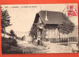 ZHL-37 RARE Val De Joux  Le Sentier Chalet Des Roches  ANIME. Cachet Frontal 1910 Vers Bois D'Amont Jura - Roche