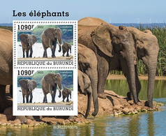 Burundi 2022, Animals, Elephants II, Block - Nuevos