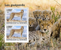 Burundi 2022, Animals, Ghepard, Block - Neufs